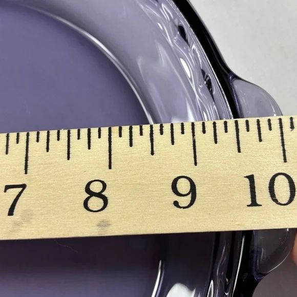 Vintage Pyrex Amethyst Glass Pie Plate Baking Dish 9.5” Rare Color-USA - Picture 3 of 5